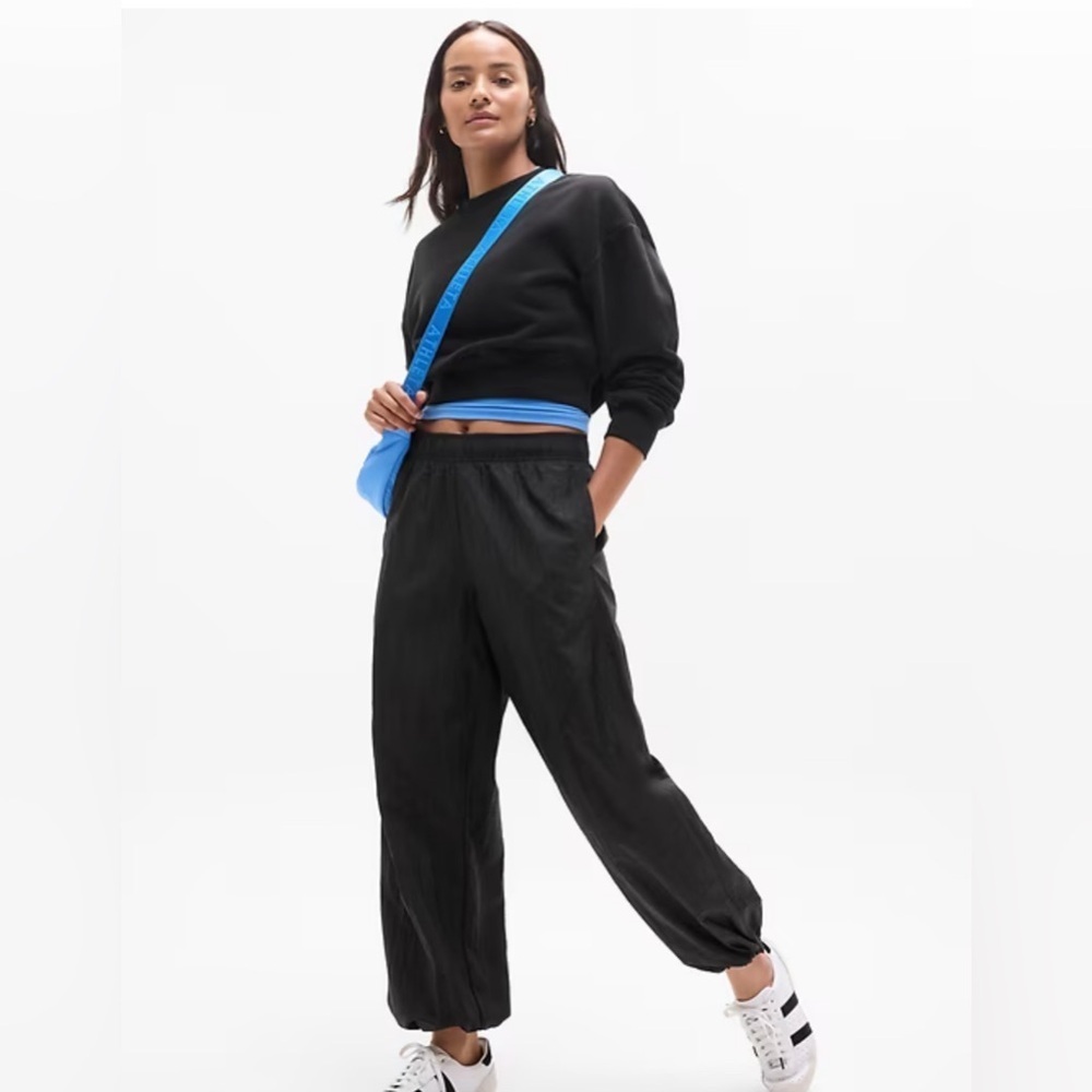Athleta Lunar Utility Pant Black Nylon Joggers Women’s Small NWT 123